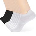 ATBITER Ankle Socks Women&Men 6-12Pairs Thin Low Cut No Show Socks With Tab - color: 12 Pairs 6white+6black, size: 12-14