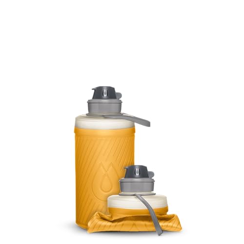 HydraPak Flux Collapsible Backpacking Water Bottle (750ml, 1L, 1.5L) - color: *NEW* Golden Yellow, style: 750ml/25oz