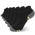 6 Pairs Copper Ankle Compression Socks for Women ＆ Man,Running Socks - color: 02-6black, size: Large-X-Large
