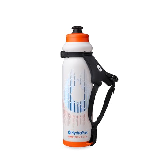 HydraPak Tempo Pro Handheld Running Squeeze Bottle (525ml, White) - color: White, style: 525ml