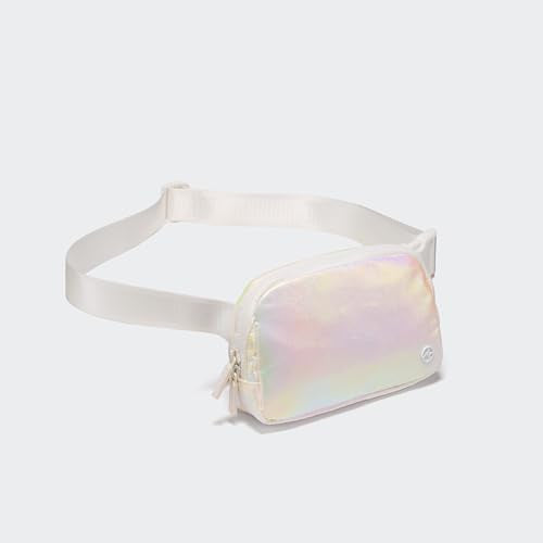 Pander Nylon Fanny Pack for Women, Two-Way Zipper Crossbody Bag - color: Iridescent