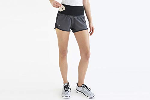 FlipBelt Women’s Running Shorts – Built-in FlipBelt Running Belt for Phone/Essentials, Zipper Closure, USA Company