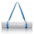 Slim Panda Yoga Mat Strap, Adjustable Soft Cotton Carrier - color: Light Blue & Dark Blue, size: 72 inches
