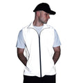 Men's Four Seasons Can Be Used for Outdoor Night Running, Cycling, Night Shiny Vest Couple Sleeveless Jacket - size: Large