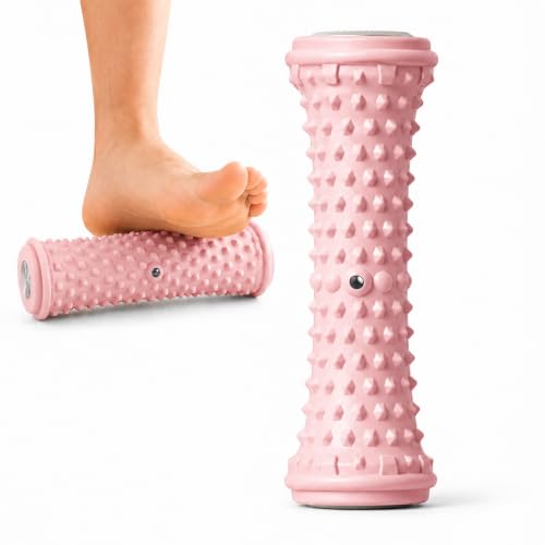 Foot Massager Roller Tool Plantar Fascia Massage Roller Textured Foot Care Arch Muscle Rolling Tool Home Office Use - color: Pink