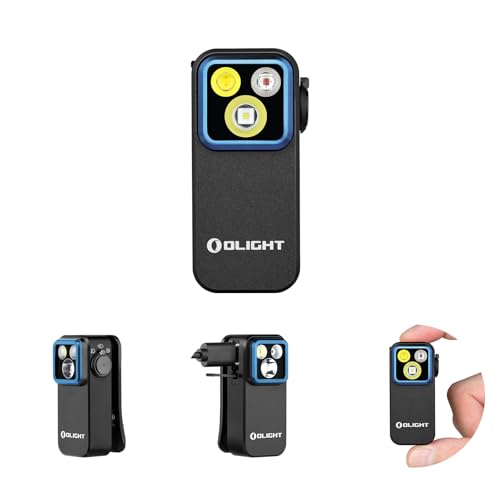 OLIGHT Oclip Pro Rechargeable EDC Clip-on Flashlight, Black - color: Black