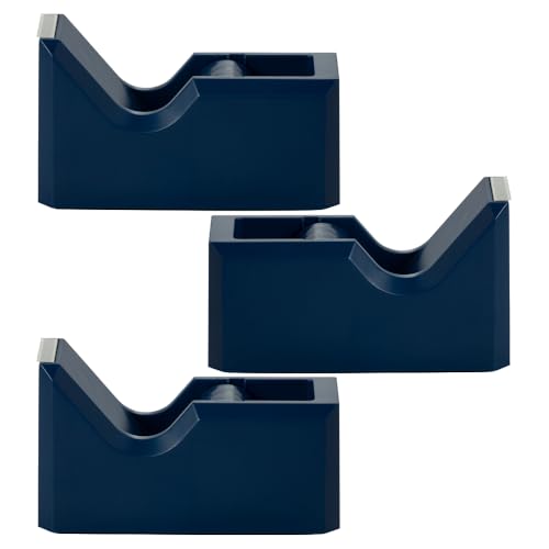 JAM PAPER Colorful Desk Tape Dispensers - Navy Blue - 3/Pack - color: Navy Blue, size: Pack of 3