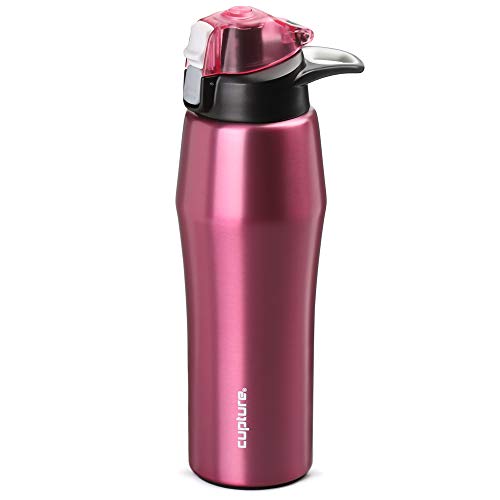 Cupture Action Bottle with Handle - Stainless Steel Vacuum-Insulated, 22 oz - color: Pink