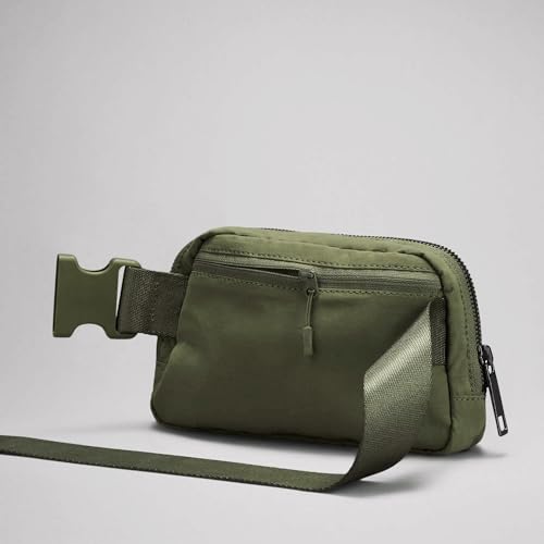 YOSHUYUKI Cross Body Fanny Packs for Women Men Fashion Waist Bag Pouch Nylon Small Travel Crossbody Bags Mini Purse Everywhere Belt Bag Bum Bag with Adjustable Strap for Running Hiking Dim Olive - color: Dim Olive