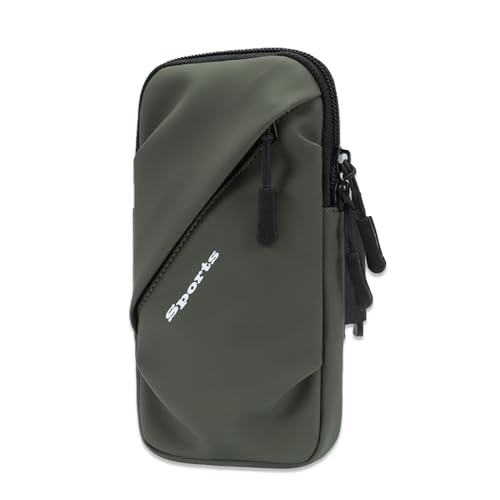 Cell Phone Armband Wrist Bag, Universal Fit, Water Resistant, Breathable, Phone Holder for Running Cycling Climbing Hiking Gym,Fits the Arm, Firm and Does Not Slide (Army Green) - color: Army Green