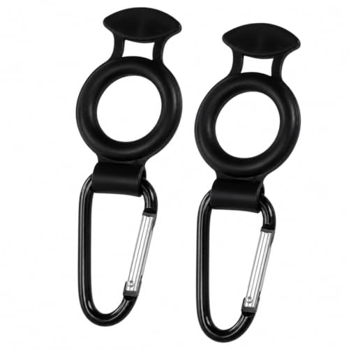 Iconikal 2-Pack Plastic Water Bottle Holder Rubber Grip Aluminum Carabiner