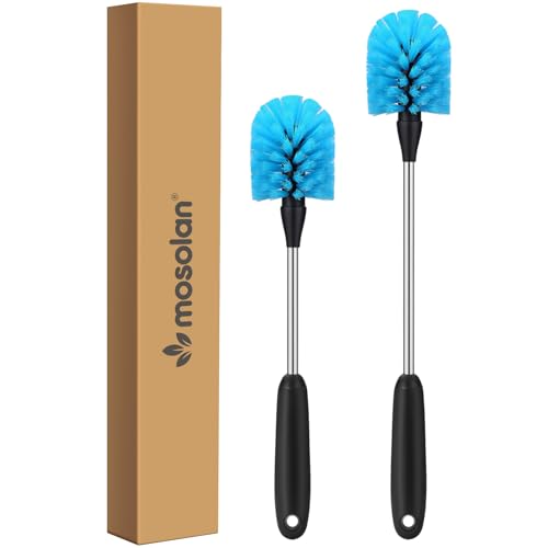 MOSOLAN Stainless Steel Water Bottle Cleaning Scrubbing Brush, 13 in-15 in - size: 13-15 Inch (Pack of 2)