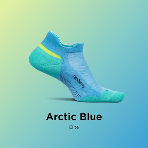 Feetures Elite Max Cushion No Show Tab Ankle Sock - color: Arctic Blue (1 Pair), size: Large
