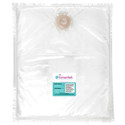 Fomentek Hot Water Therapy Bag - Hot & Cold Water Bottle - Soothing Warm Water Heat - Comforting Cramp Relief, Back, Stomach, Feet, Neck, Shoulders, USA-Made, Medium (18" x 15") - size: Medium (Pack of 1)