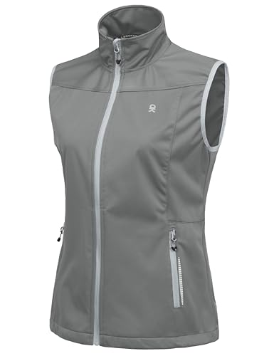 Little Donkey Andy Women's Lightweight Softshell Vest - color: Gray-reflective, size: Small