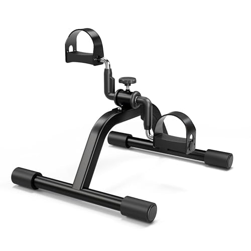 RYGEO Pedal Exerciser Mini Exercise Bike for Leg and Arm Recovery Exercise Lightweight and Portable Floor Bike - color: Black