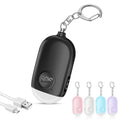 Hion Personal Safety Alarm for Women, Rechargeable 130dB Self Defense Alarm Keychain with LED Flashlight, Emergency Safe Sound Security for Children Elderly College Girls Men, Black - color: Black