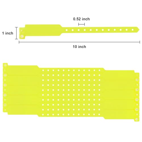 100pcs Vinyl Wristbands,Disposable Waterproof Wristbands(Color :Yellow) - color: Yellow