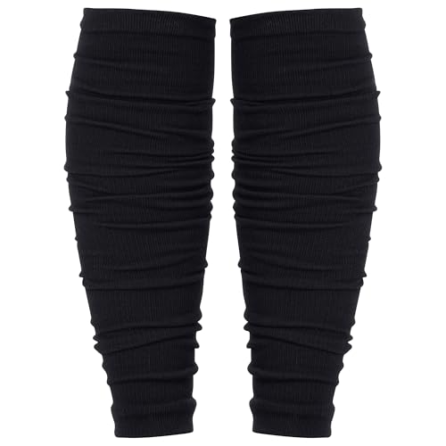 Dxhycc 2 Pairs Scrunch Football Socks Athletic Football Leg Sleeves - color: Black