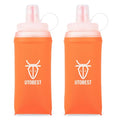 UTOBEST Soft Flask 350ml*2, Collapsible Hydration Water Bottle - color: Orange-350ml*2-40mm