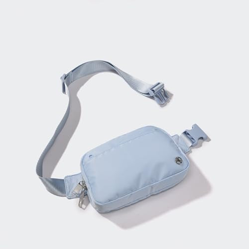 Pander Nylon Fanny Pack Belt Bag for Women with 5 Zipper Pockets - color: Windmill Blue