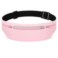 Slim No-Bounce Running Belt - Waterproof Exercise Waist Pack for Marathons, Hiking & Dog Walking - Hidden Travel Money Belt for Phones - color: Pink