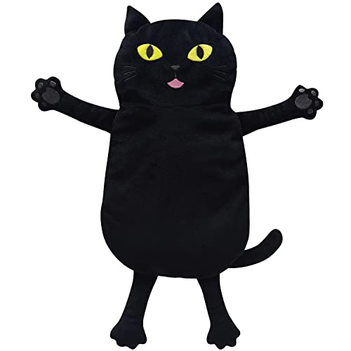 Microwave Heating Pad for Pain Relief, 17" x 9" Microwavable Heating Pads for Cramps, Back Pain, Neck Shoulder, Muscles, Knee, Joints, Natural Heat Pack Moist Heat, Black Cat - size: Medium Black cat - 3