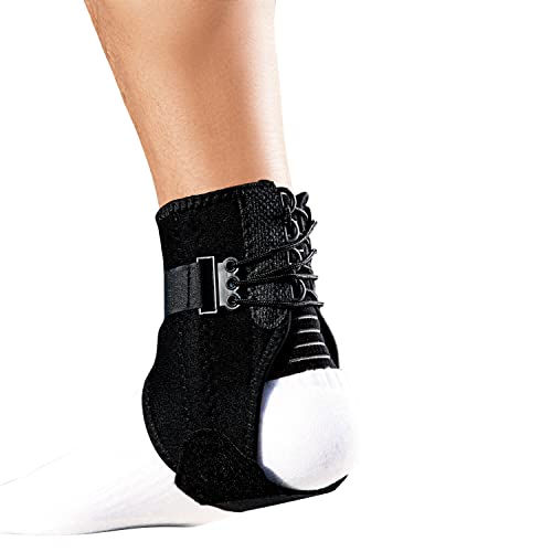 ACE Ankle Brace with Side Stabilizers, Adjustable, Black, 1/Pack - size: 1 Count (Pack of 1)