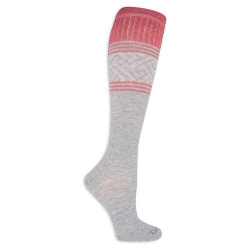 Dr. Scholl's Women's Graduated Compression Knee High Socks - color: Gray/Pink (1 Pair), size: 4-10