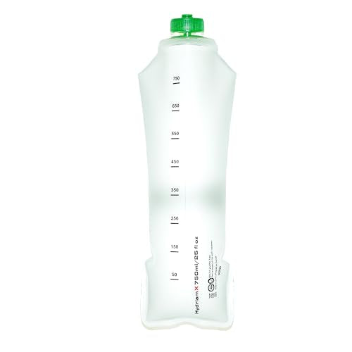 Cnoc Outdoors HydriamX Durable Collapsible 750ml Flask, 28mm Thread Narrow Mouth, Hot Liquid Compatible - color: Green, size: 25.4 Ounces
