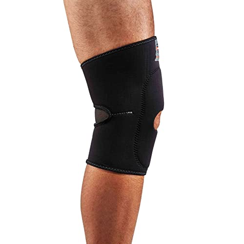 Ergodyne ProFlex 615 Neoprene Padded Knee Sleeve Support with Open Patella, Mild Compression Fit - size: Large, style: Knee Sleeve - Open Patella Anterior Pad