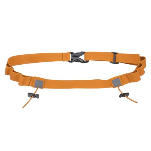 Bib Belt, Number Holder Sport Bib Holder w/ 6 Gel Loops Orange - color: Orange
