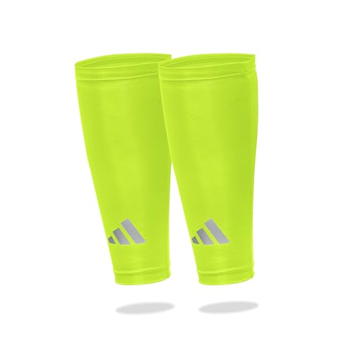 adidas Compression Calf Sleeve - color: Lucid Lemon, size: Large-X-Large