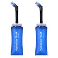 TRIWONDER TPU Soft Folding Water Bottles BPA-Free Collapsible Flask for Hydration Pack - Ideal for Running Hiking Cycling Climbing (350ml/11.83oz - Pack of 2) - color: 350ml/11.83oz - Pack of 2