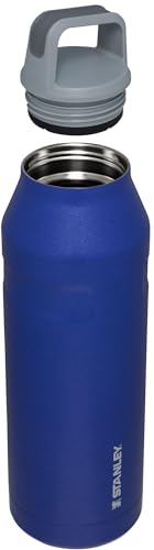 Stanley IceFlow Cap and Carry Water Bottle | Wide Mouth Twist Lid | Lightweight & Leakproof for Travel & Sports | Insulated Stainless Steel | BPA-Free - color: Lapis Glimmer, style: 50 Oz