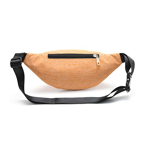 Fanny Packs for Women Men, Fashion Waist Pack Crossbody Bags Belt Bag with Adjustable Strap for Running Hiking Travel. - color: Orange-01