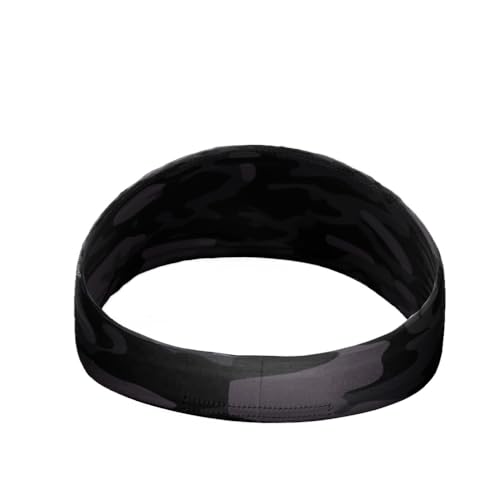 40+ Designs! Unisex Headband/Sweatband. Best for Sports, Fitness, Working Out, Yoga. Tapered Design - color: Blackout Camo