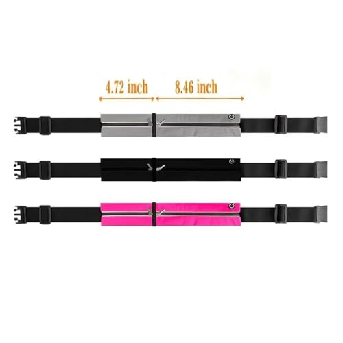 Running Belt for Men and Women, Reflective Phone Waist Pack, Black