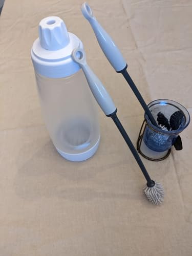 Iconikal 2-Pack Silicone Bottle Brush 12" Gray Flexible Non-Scratch Cleaner
