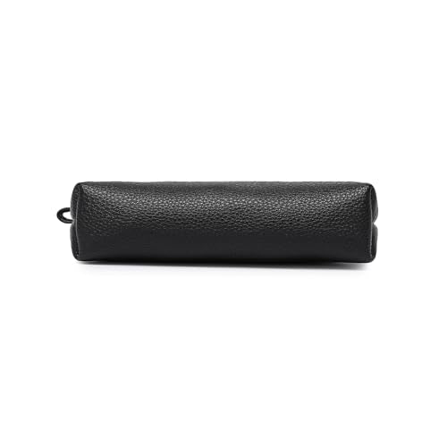 Small Makeup Bag for Purse, Leather Cosmetic (Black) - color: PU/Black