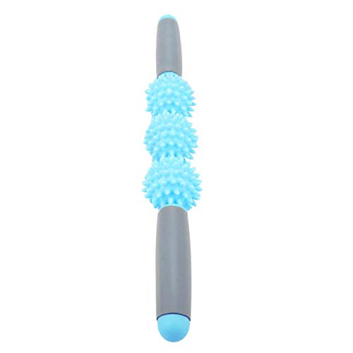 Muscle Roller Stick - Cellulite Spiky Ball Massage Stick for Back, Arms, Shoulder, Leg (Blue) - color: Blue