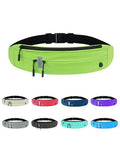 WATERFLY Running Belt Fanny Pack: Runner Marathon Jogging Waist Pack Sport Workout Exercise Fitness Phone Holder Belt for Men Women Jogger Slim Waistband Black - color: Cyan