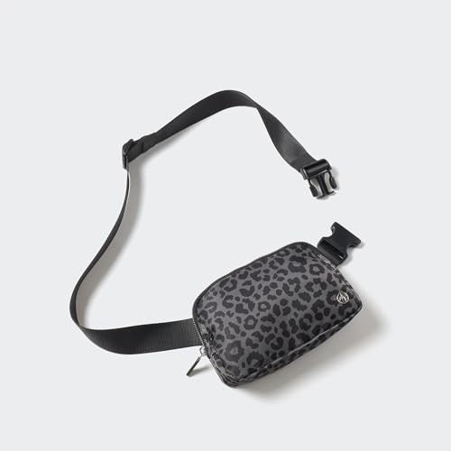 Pander Crossbody Belt Bag for Women and Men, Travel and Everyday Use - color: Grey Leopard