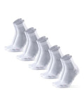 DANISH ENDURANCE Running Socks for Men & Women, Quarter Socks, 3 & 5-Pack - color: White 5-pack, size: Small