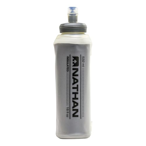 Nathan Insulated Soft Flask, Soft Flask Running Bottle, Hydration Insulated Water Bottle for Hiking, Walking, Exercise, Fits in Vests, 18oz - size: 15.95 Ounces