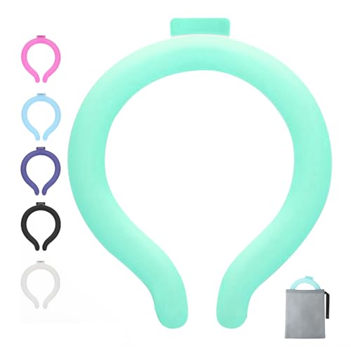 Neck Cooling Tube Wraps, Reusable Ice Ring Neck Cooler for Hot Weather - color: Green