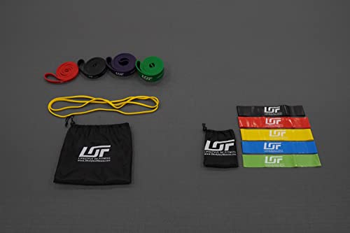 Resistance Bands Set – 5 Pro-Grade Bands with Handles + Lifetime LOF App Access, 30-Day Training Program, Meal Plan Access, 14-Day Coaching Support & Credits Included