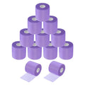 MECCANIXITY 12 Rolls Pre Wrap Athletic Tape 30 Yard x 2.8" Foam Under Wrap Tape Sports Prewrap Headband for Ankles Wrists Hands Knees - color: Purple