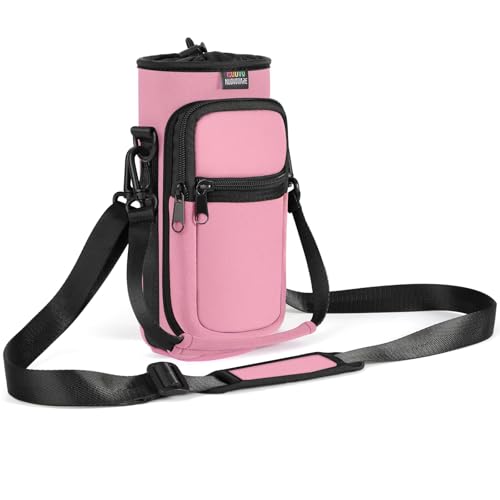 Nuovoware Water Bottle Carrier Bag, 25oz/32oz, Pink - color: Pink, size: 25-32 Ounces - Standard