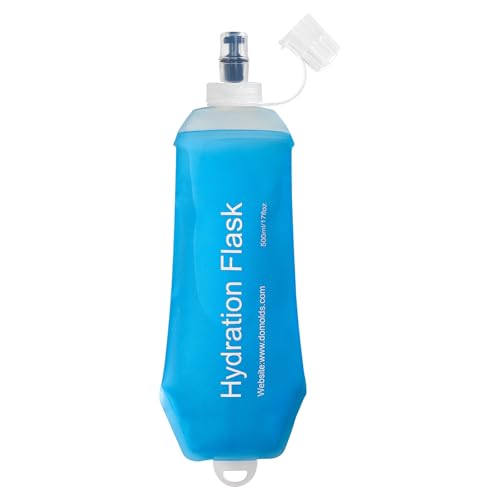 500ml Soft Flask Soft Water Bottle for Running, Hiking, Cycling and Climbing - Blue - color: 500ml, blue